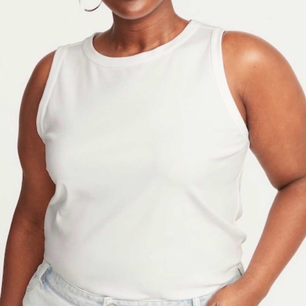 Old Navy White Sleeveless Top Plus Size 1X